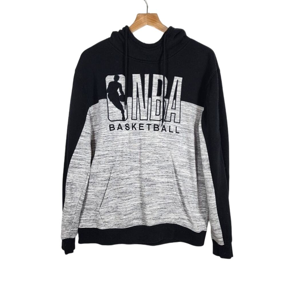 Black and Heather Gray NBA Sweatshirt Hoodie Size Medium